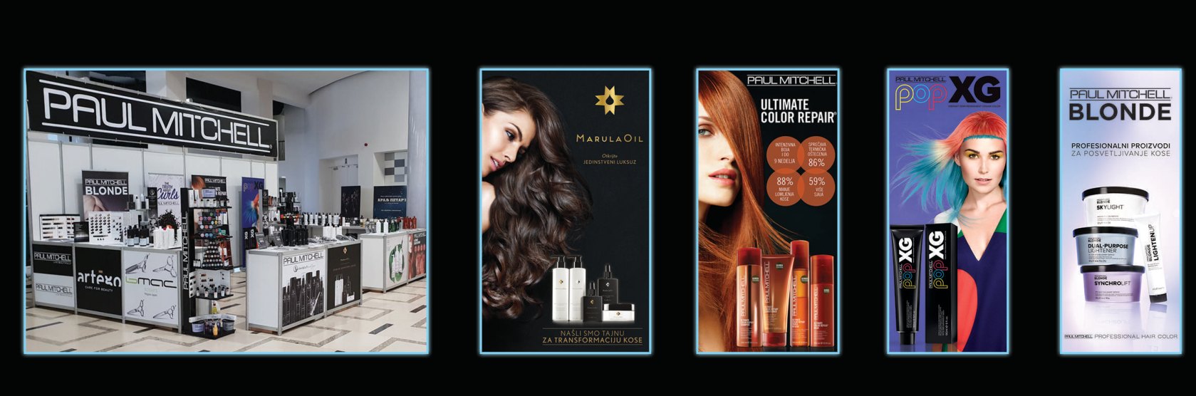 Hair Space — Paul Mitchell trade-show booth and retail poster graphics