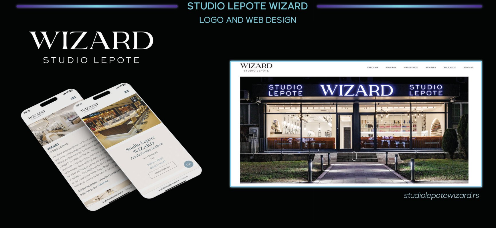 Studio Lepote Wizard — logo, storefront and website