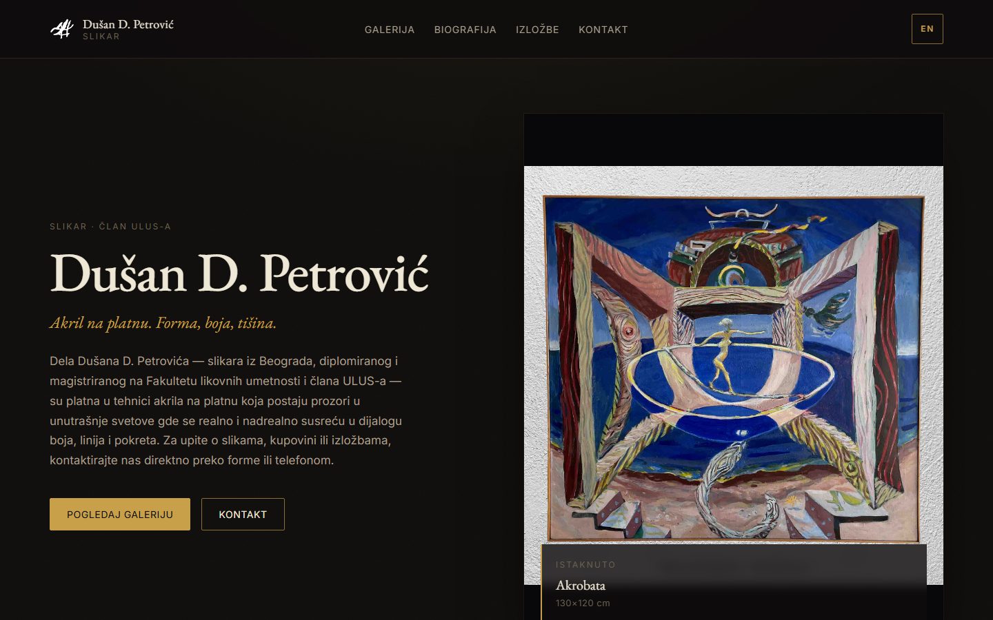 dusandpetrovic.com — screenshot